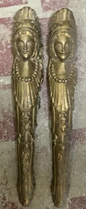 Antique french ormolù gilt bronze Or Brass furniture fittings~~Set Of 2 ladies - Picture 1 of 7