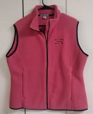 Chaleco polar rosa talla XL con bolsillos con cremallera para mujer de Port Authority Foto 1 de 4