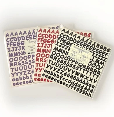 Creative Memories ABC/123 Sassy Letra Número Pegatinas 3 Hojas 0.75" Nuevo Foto 1 de 4