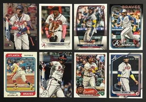 Ronald Acuna Jr Baseball Card Lot 8 Different Cards Topps Bowman Heritage Braves - Picture 1 of 2