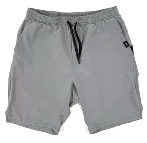 UNRL Mens Stride Shorts Size Medium 9" Gray Drawstring Activewear Stretch Gym - Picture 1 of 15