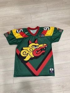 Vintage Barcelona Dragons Jersey Mens XL Green World League Football Reebok Q23 - Picture 1 of 11