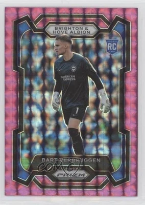 2023-24 Panini Prizm Premier League Pink Mosaic Bart Verbruggen #102 Rookie RC - Image 1 of 2