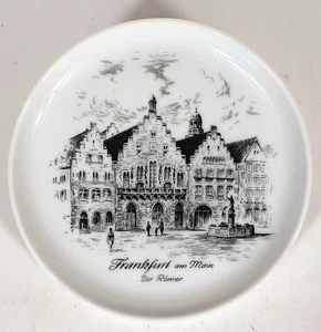 VTG Frankfurt Germany Der Romer City Hall Souvenir Trinket Dish Porcelain 4” - Picture 1 of 3