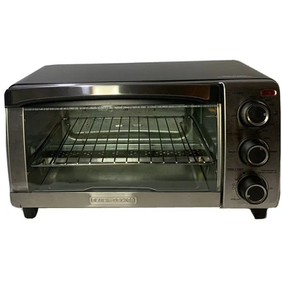 Black And Decker Toaster Oven Stainless Black Counter Top 1150W Broiler Tested  - Image 1 of 4