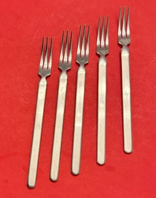 5 Knobler MCM Cocktail Seafood Forks Stainless Japan  6" - Image 1 of 4