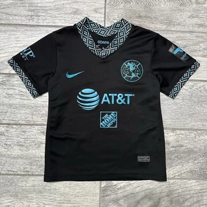 Nike Club America 3rd Kit Soccer Jersey Black Kids Size 22 2021/2022 - Picture 1 of 10