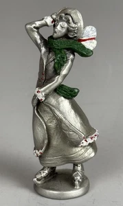 Hudson Pewter Villagers #4207 Alice Ice Skater Village Figur - Bild 1 von 5