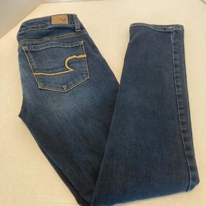 American Eagle Outfitters Size 4 Women's Skinny Blue Jeans Regular Denim - Picture 1 of 8