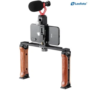 【Leofoto USA】Leofoto VC-2 Smartphone Video Kit with 2 Rosewood Handles / Arca - Picture 1 of 10