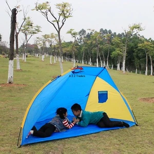 Camping Foldable Beach Tent Shelter With Bag Canopy Pop up Garden Sun Shade - Picture 1 of 8