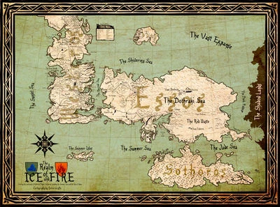 Game of Thrones 11" x 15" Map Collector's Poster ( T5 )