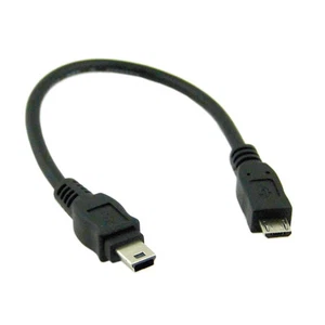 new Micro USB Type B male to mini USB Type B male Host Adapter Cable cord - Bild 1 von 4