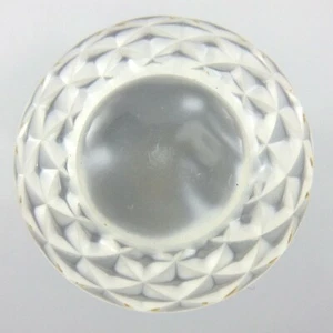 White Glossy Molded Plastic Garment Button 1in Relief Pattern 795C - Picture 1 of 6