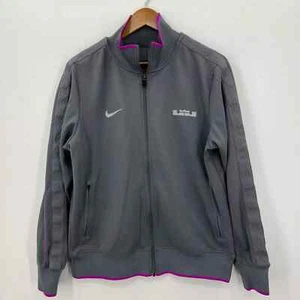 Nike Lebron James Full Zip Jacket Men's Size L Gray Purple Basketball Logo L23 - Picture 1 of 11