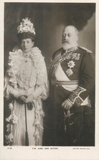 British Royalty King Edward VII and Queen Alexandra Rotary Photo Postcard