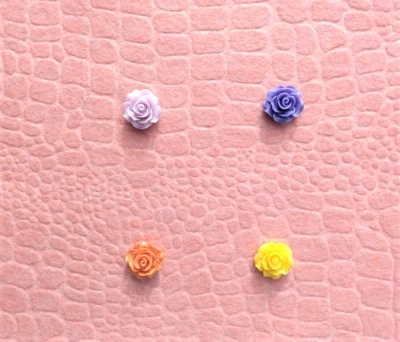 Pushpins set of 4 handmade flower design - Image 1 of 4