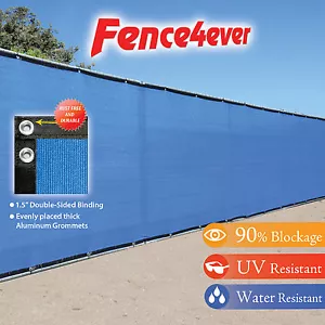 Blau 6'x50' Zaun Sichtschutz Windschutz Schatten Abdeckung Netz Stoff Plane Pool - Bild 1 von 6