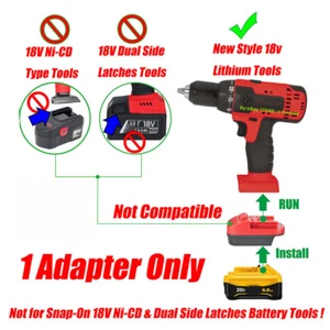 Adapter for DeWalt 20V Battery to for New Style Snap-On 18V CTB8185 Battery Tool - Picture 1 of 8