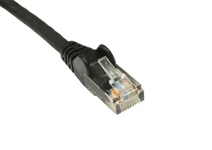 10 x 0,5 mtr SCHWARZ CAT5E ETHERNET PATCHKABEL PATCHKABEL - Bild 1 von 1