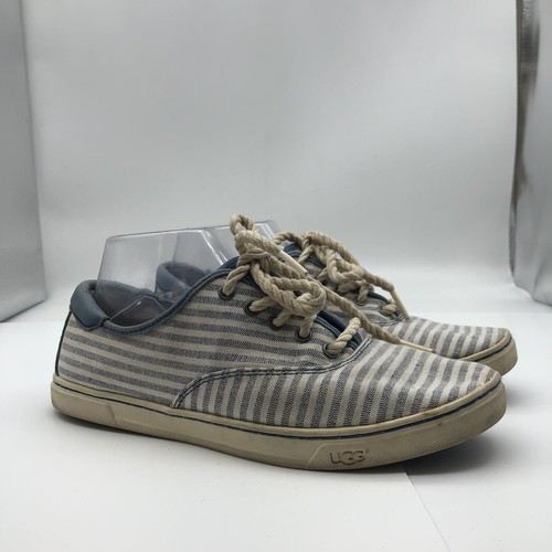 Sneakers UGG donna taglia 8 5 piatte stringate a righe blu navy Eyan II
