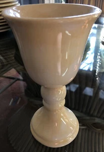 Brenda Holzke B Ware Yellow Goblet 7-1/2" Tall 9-Available Cup Glass Handmade - Picture 1 of 5