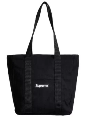 Nuevo Bolso de Lona Sellado Supreme FW20 Caja Negra Logo Bogo Foto 1 de 4