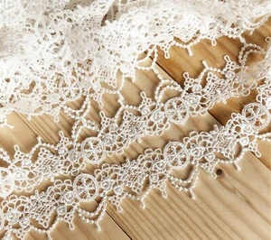 Evening Bridal Dress Lace Trim Embroidered Tulle Ribbon Costume Craft DIY Edging - Picture 1 of 3