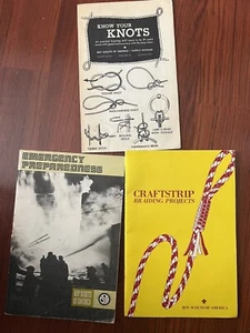 Lot of 3 Vintage Boy Scouts Of America  booklets-emergency preparedness; knots.. - Picture 1 of 4