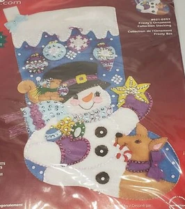 Janlynn Frosty's Ornament Collection Strumpf Filz Applikation Kit, NEU - Bild 1 von 3