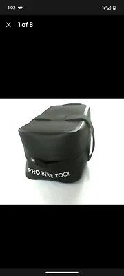 Pro Bike Tool Saddle Bag Large Black Bicycle Storage Bag With Zipper And Straps - Image 1 of 4