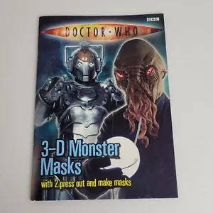 Doctor Who: 3-D Monster Masks, BBC Book Ood Cyberman Cybercontroller Press Out - Picture 1 of 9