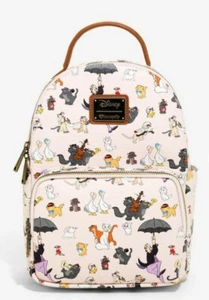 Disney Loungefly The Aristocats Mini Backpack ACTUAL PRINT Heart Logo NWT - Picture 1 of 8