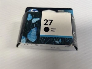 Genuine C8727AN HP 27 Black Ink Cartridge Option 140 New Seal - Picture 1 of 3