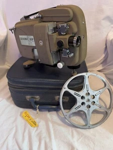 Vintage SEKONIC  Model 80P / 8MM Film Projector Japan In Leather Carry Case - Picture 1 of 10