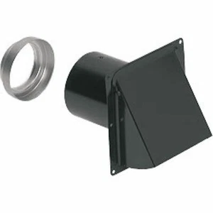 NuTone 885BL 3" Or 4" Round Duct Black Wall Cap With Damper - Picture 1 of 1