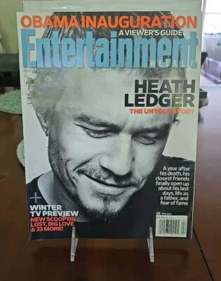 ENTERTAINMENT WEEKLY JAN. 2009 HEATH LEDGER BRAND NEW NO LABEL OBAMA MILEY CYRUS - Image 1 of 2