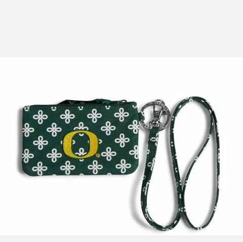 University of Oregon  Zip ID Lanyard Key Chain NCAA Vera Bradley NWT Cover
