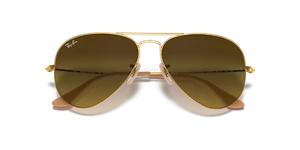 Ray-Ban RB3025 AVIATOR LARGE METAL 112/85 5514 3N Gold Frame LensBrown Gradient - Picture 1 of 10