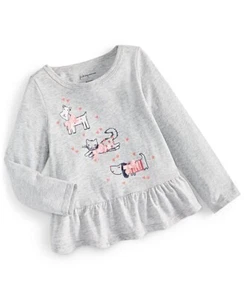 First Impressions 3T Toddler Girls Long Sleeve Shirt Dogs and Cats - Picture 1 of 3