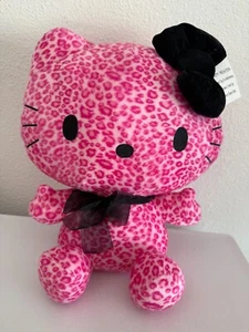 RARE❤️🔥Hello Kitty Pink Leopard Print Stuffed Animal Plush Toy Sanrio - Picture 1 of 3