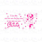 I Love You Lots Personalised  Minnie Mouse Any Name in Disney Decal to moon