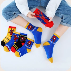 5 Pairs Kids Warm Cartoon Socks - Thick, Breathable Crew Socks for Boys & Girls - Picture 1 of 20