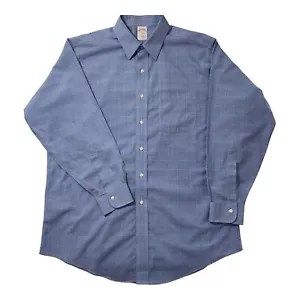 Brooks Brothers Oberhemd 16,5 33 blau eckig bügelfrei traditionelle Passform Herren - Bild 1 von 8