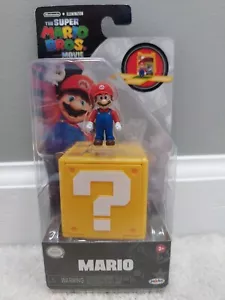 Nintendo The Super Mario Bros. Movie (2023) - Mario 1.25" Figure + 2" Block - Picture 1 of 2