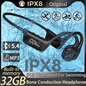 Auricular de natación inalámbrico de conducción ósea IPX8 impermeable Bluetooth 32G MP3 - Imagen 1 de 28
