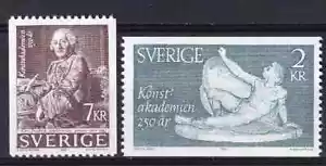Sweden 1985 Yvert 1329/30 250th Aniv. Academy of Fine Arts MNH VF - Picture 1 of 1