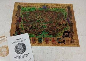 Baldur's Gate 1 Karte Poster mit Handbuch D & D Forgotten Realms - Bild 1 von 4