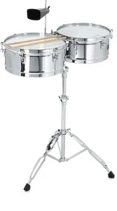 Gon Bops Fiesta Timbales Set - 14" / 15" with Stand - Picture 1 of 10