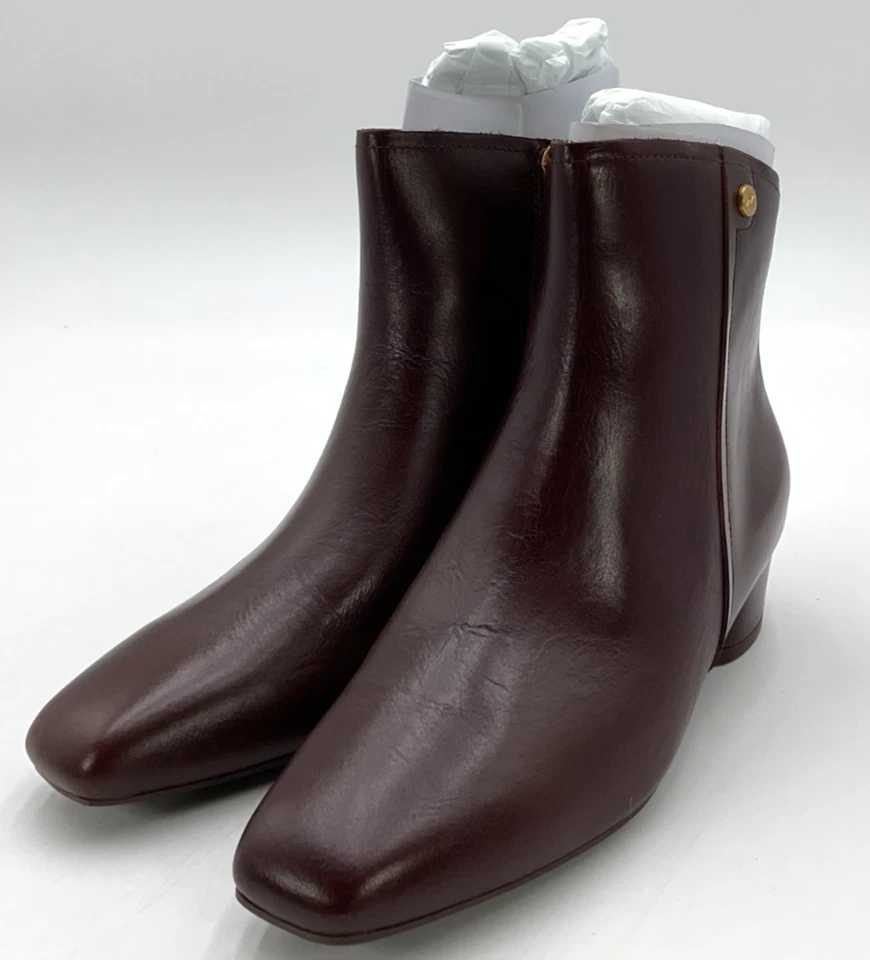 Naturalizer Raffee 女式 5 码红色皮靴 全新带盒 — 第 1/4 张图片